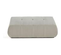 Lisa design Pouf d'appoint Onyx en velours côtelé Beige