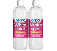 Onyx - White Spirit Sans Odeur - Solvant Diluant Peintures et Vernis - Produit Nettoyant Décapant Peinture - Fabrication Française - 1L (Lot de 2)