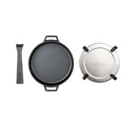Ooni Poêle à frire en fonte - Poêle en fer - Poêle grill en fonte 100% fonte - Poêle à griller pour viande, poisson, légumes et plus encore - Surface de cuisson de 23 cm