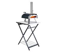 Ooni Table Pliante Extérieure Compatible 12″ & 16″ Ooni Four a Pizza Surface Acier INOX Cuisine Exterieure desserte Exterieur Mobilier Jardin Desserte INOX Chariot Plancha