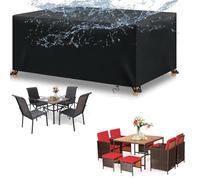 OOOXZO Housse Hivernage Protection Salon de Jardin 230x120x75cm/LxBxH Bache de Protection Exterieur Housse Salon de Jardin 600D Oxford Tissu Impermeable Anti-UV avec Corde et Boucle Verrouillage