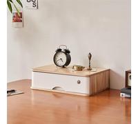OOPDNEGAK Bibliothèque De Bureau, Classeur, Boîte De Rangement en Bois Massif, Organiseur De Bureau en Bois avec Tiroirs, Étagère De Comptoir Verrouillable, pour Fournitures De Bureau(A4,1 Layer)