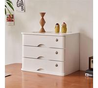 OOPDNEGAK Bibliothèque De Bureau, Classeur, Boîte De Rangement en Bois Massif, Organiseur De Bureau en Bois avec Tiroirs, Étagère De Comptoir Verrouillable, pour Fournitures De Bureau(A3,3 Layer)