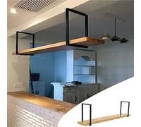 OOPDNEGAK Etagere Au Plafond - Casier À Vin Suspendu Au Plafond Étagère De Rangement De Cuisine Rétro Murale Cadre Décoratif en Fer À Suspendre LOFT Présentoir(60 * 30 * 50CM)
