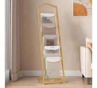 OOPDNEGAK Présentoir À Magazines sur Pied, Présentoir À Livres, Étagère De Comptoir en Fil Métallique, Porte-Bandes Dessinées, Organiseur De Brochures pour Salle De old,13x13x44.8in)
