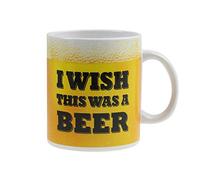 OOTB 78/8189 en porcelaine tasse, I Wish This Was a Beer, Porcelaine, Jaune, 15 x 12 x 14,2 cm, 1 unités