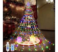 OPAHUTER Guirlande Lumineuse Sapin de Noël avec Étoile, 2M x 9 Brins Étanche, LED pour Jardin, Fête, Décoration de Mariage