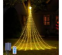OPAHUTER Guirlande Lumineuse Solaire Étanche pour Jardin, 2M x 9 Brins 8 Modes Guirlande Noel Solaire en Fil Cuivre Guirlande Lumineuse Exterieure Solaire Noel pour Jardin, Noël, Fête, Décoration