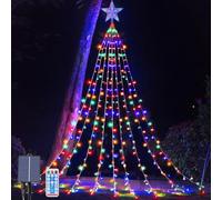 OPAHUTER Guirlande Lumineuse Solaire Étanche pour Jardin, 2M x 9 Brins 8 Modes Guirlande Noel Solaire en Fil Cuivre Guirlande Lumineuse Exterieure Solaire Noel pour Jardin, Noël, Fête, Décoration