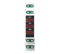 Opatiny Ampèremètre numérique à montage sur rail DIN pour surveillance du courant triphasé avec affichage LED, format compact 90 x 65 x 18 mm, blanc