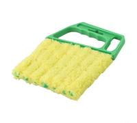 Opatiny Brosse pour store vénitien en microfibre, plumeau réutilisable horizontal et stores, nettoyant pour climatiseur avec rouleau en fibre douce, jaune (vert)