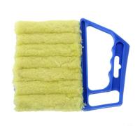 Opatiny Brosse pour store vénitien en microfibre, plumeau réutilisable horizontal et stores, nettoyeur de climatiseur avec rouleau en fibre douce, jaune (bleu)