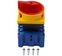 Opatiny Commutateur d'isolement AC industriel, 3P/4P 25-63A, 440V Interrupteur rotatif de transfert de charge avec contacts argentés, protection IP30, bleu