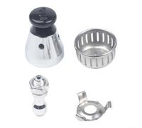 Opatiny Ensemble de soupapes d'échappement en alliage d'aluminium pour autocuiseur, limiteur de sécurité avec couvercle anti-blocage pour tige de 7 à 10 mm 80 kPa, pièces de rechange argentées