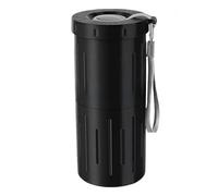 Opatiny Gobelet portable à double compartiment pour collation Noir