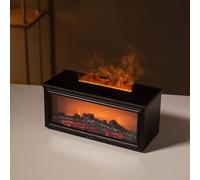 Opatiny Humidificateur de cheminée 3D 280 ml et diffuseur d'arômes, réaliste pour veilleuse avec 7 couleurs, brume à faible bruit avec télécommande pour décoration d'intérieur