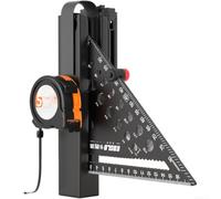 Opatiny Kit de mètre ruban compact avec règle triangulaire en aluminium de | 19 mm de large, construction robuste, échelle métrique, design rétractable, pour chantier prêt à l'emploi