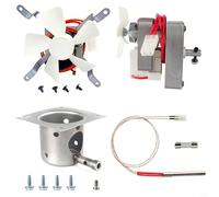 Opatiny Kit de réparation de gril à granulés comprenant un moteur tarière 1,6 tr/min, un ventilateur de soufflage, pour brasero en acier inoxydable et allumeur de tige (230 V 50 Hz 2,0 tr/min)