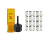 Opatiny Kit d'outils de 21 écrous à rivets avec têtes de mandrin M3-M10 et écrous en acier inoxydable pour réparation et assemblage de riveteuses à main (pour 20 pièces M3)