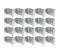 Opatiny Lot de 20 clips de panneau de clôture en acier galvanisé de 32 mm à 50 mm pour connecteurs robustes, treillis sécurisés et poteaux en bois, fixations de jardin résistantes à la rouille pour