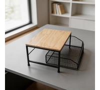Opatiny Petit chariot de cuisine pour micro-ondes avec panier de rangement extractible, support roulant mobile avec roulettes verrouillables pour ustensiles et casseroles, blanc