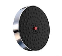 Opatiny Pommeau de douche à effet pluie haute pression surchargé, matériau ABS avec élégant aspect rond noir argenté, puissant pour un grand débit de pulvérisation, facile à installer, connecteur de 2
