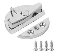 Opatiny Pour loquet rond robuste en acier inoxydable 316, loquet à bouton tournant pour hayon de bateau, accès pour porte, boîtier électrique, argent
