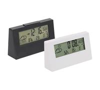 Opatiny Thermomètre LED Thermo-Hygromètre Multifonction Électronique Température Humidité Mètre Station Météo pour Maison avec Réveil