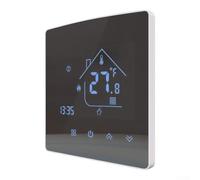 Opatiny Thermostat intelligent en acrylique 86 mm noir encastré (3 A) | Télécommande par application, compatible avec chaudière à eau 3 A, fonctionnement à écran tactile, chauffage économe en