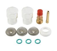 Opatiny Torche de soudage TIG 3/32 lentille à gaz #12 tasse avec kit de pince de serrage de 2,4 mm compatible avec les torches WP-17 WP-18 WP-26 TIG pour un contrôle précis du débit de gaz et une