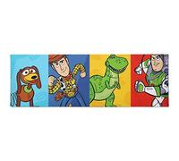 Open Road Brands Disney Pixar Toy Story Line Up Décoration murale sur toile Motif Toy Story Slinky, Woody, Rex et Buzz