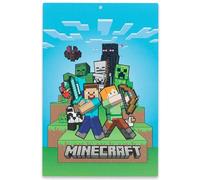Open Road Brands Minecraft Décoration murale en métal Motif ciel bleu | Panneau Minecraft amusant pour chambre à coucher ou salle de jeux