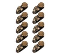 Operitacx 10 Pièces Boucles de Rechange pour Bottes en Alliage Café, Crochets pour Lacets de Chaussures de Randonnée, Réparation Facile et Fixation Robuste pour Sports et Randonnée