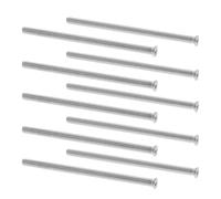 Operitacx 10 Pièces Vis M4 en Acier Inoxydable 70mm à Tête Fraisée pour | Remplacement pour Boîtes de Sol et Plaques Murales, Finition Argentée Lisse, Pose Rapide, Usage Domestique