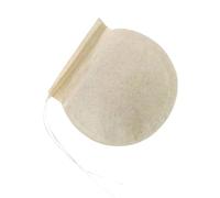 Operitacx 100pcs Sacs de filtre à thé en bois Paper Paper Infuseur DrawString vide SACHETS DE TEA LOBLE POUR HERBES Feuilles de poudre de thé parfumées 7,5 cm Kaki