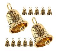 Operitacx 12 Pièces Pendentif à Grelot Doré pour Décoration de Chambre Bébé, Clochette Vintage en Alliage Son Apaisant, Suspendre et Création DIY