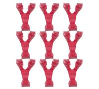 Operitacx 12 Pièces Pinces Alimentaires en Plastique Rouge pour Préparer à Manger, Anti-brûlure, Protège les Doigts, Ustensile Cuisine pour Réunions Familiales et Boulangerie