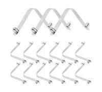 Operitacx 15 Pièces Clip de Piscine en Acier Inoxydable Double Goupille | Fixation pour Perche Télescopique, Compatible avec Accessoires D’écumoire, Maintien Sûr, Argenté