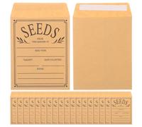 Operitacx 150 sachets de rangement pour graines : sachets en papier kraft pour graines de jardin - 10 x 8 cm, refermables - vierges pour le jardinage domestique