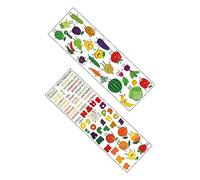 Operitacx 1ensemble Autocollants Murs Alphabet Fruits Et Légumes Pour Décoration De Chambre Stickers Amovibles Pour Nurseries Et Salles De Jeu Apprentissage Ludique Et Créatif