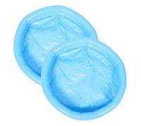 Operitacx 2 Paires Bain de Pieds Portable Gonflable Rond en Pvc avec Pompe Intégrée, Pliable et Polyvalent, pour Spa et Usage Domestique Compact et Léger Couleur Aléatoire