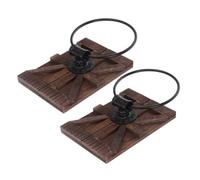 Operitacx 2 Pièces Anneau Porte-Serviettes Mural en Fer Robuste de Style Ferme Rustique Marron pour Salle de Bain et Buanderie, Support Élégant et Pratique sans Perçage