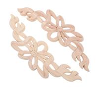 Operitacx 2 Pièces Appliques en Bois Sculpté Nœud Européen pour Cadres | Bois Brut Marron, Pose Facile et Bords Lisses, pour Miroirs, Étude et Décor de Fête
