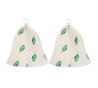 Operitacx 2 Pièces Chapeau de Sauna Design 6 Panneaux Feuilles en Feutre pour Femme, Bonnet de Bain Léger et Réutilisable, Protège Les Cheveux Facile à Ranger et Confortable