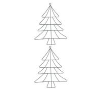 Operitacx 2 Pièces Forme de Couronne en Arbre, Cadre Fil Métallique Noël, | Base Légère à Surface Lisse, Assemblage Facile, Déco Polyvalente pour Porte et Cheminée