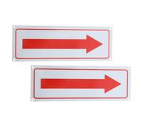 Operitacx 2 Pièces Panneau Directionnel Aluminium Flèches Rouges en Alliage D'aluminium, Signalisation pour Espaces Publics Installation Facile et Orientation Claire