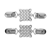 Operitacx 2 Pièces Pince Décorative pour Pull Rétro en Alliage de Zinc | Clip Ajouré à Double Attache, Maintien des Écharpes et Châles, Usage Soirées et Rendez