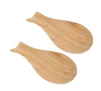 Operitacx 2 Pièces Porte-cuillère Cuisine en Bois Rustique Support Antidérapant pour Louche et Pince, Rangement Polyvalent pour Plan de Travail Moderne et Décor Champêtre
