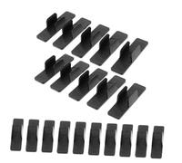Operitacx 20 Pièces agrafe papier porte-stylo pour cahier pince à stylo bureautique accessoires support tableau pot de crayon pinces à boucle de fixation de Plastique Black