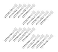 Operitacx 20 Pièces Loquets à Ressort Métalliques pour Fenêtres et Moustiquaires, Clips de Verrouillage en Métal avec Capuchons, Installation Facile et Résistance à L'usure pour Rénovation
